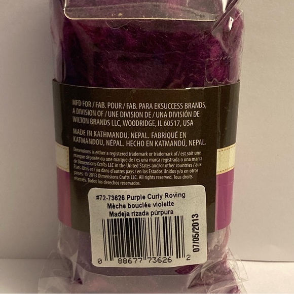 24 Dimensions FeltWorks 100% Wool Purple Curly Roving .25oz Needle Felting Craft - Picture 5 of 16